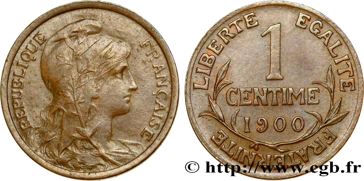 1 centime Daniel-Dupuis 1900 Paris F.105/4 TTB48 