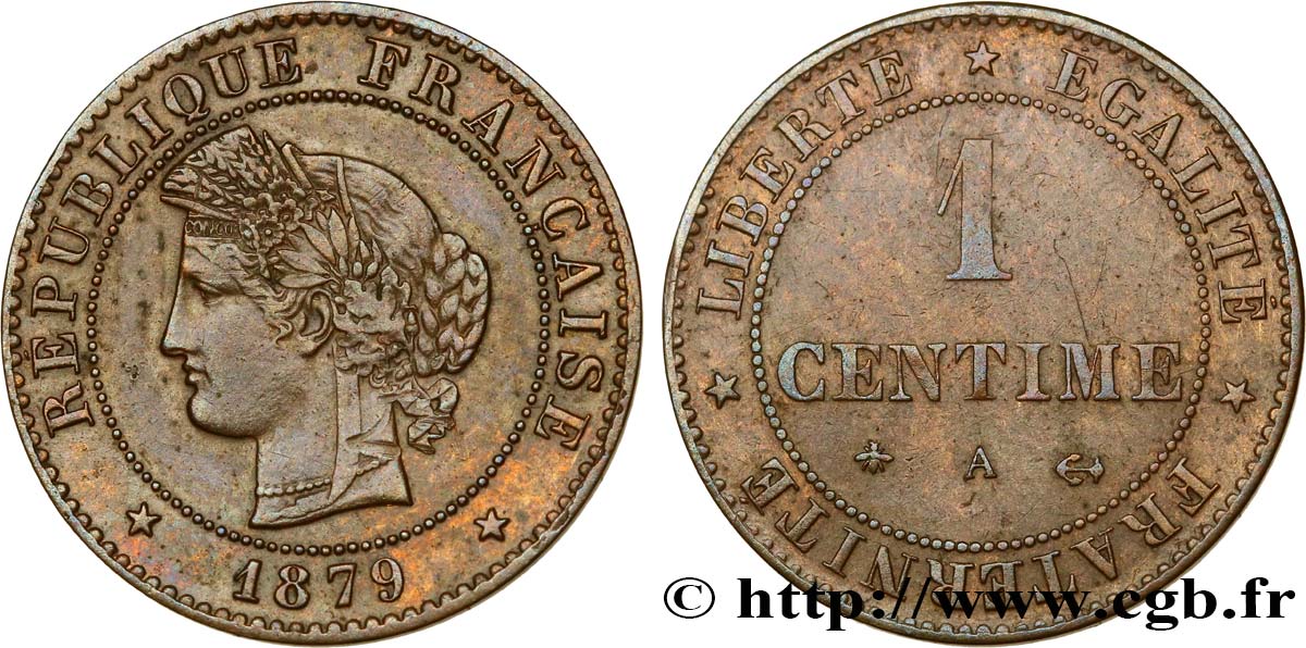 1 centime Cérès 1879 Paris F.104/9 TTB48 