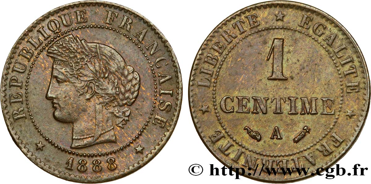 1 centime Cérès 1888 Paris F.104/15 TTB50 