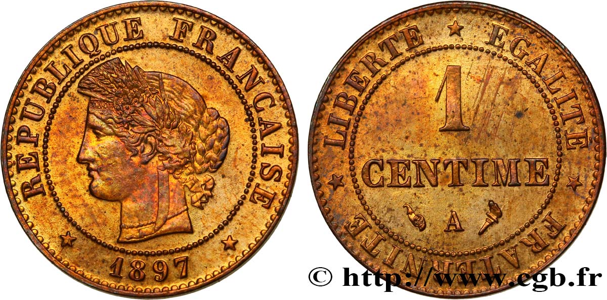 1 centime Cérès 1897 Paris F.104/24 SUP62 