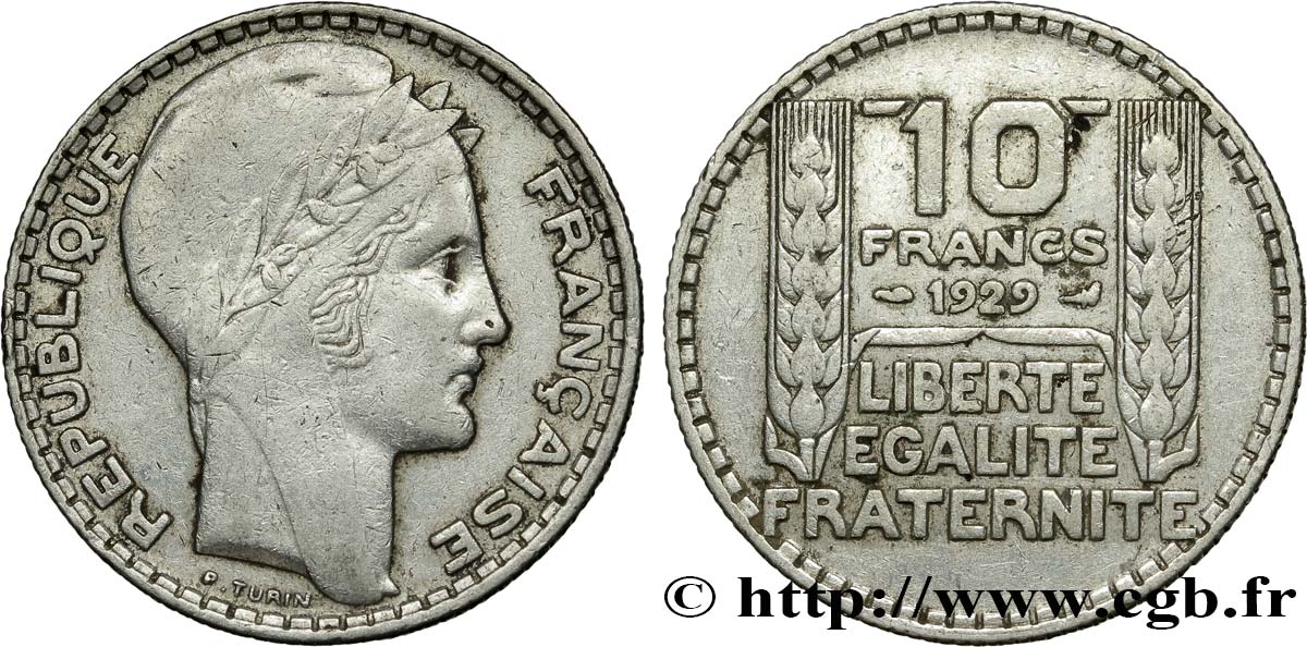 10 francs Turin 1929  F.360/2 SS40 