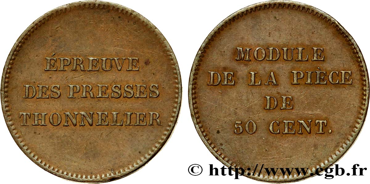 Module de 50 centimes de Thonnelier n.d.  VG.2795  EBC 
