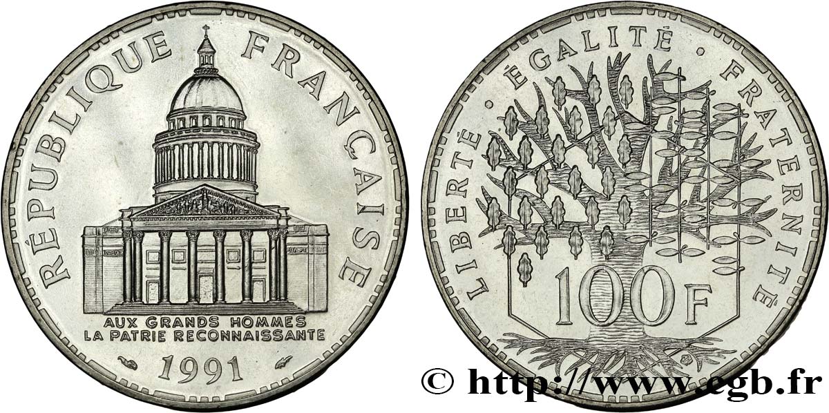 100 francs Panthéon 1991  F.451/11 MS65 