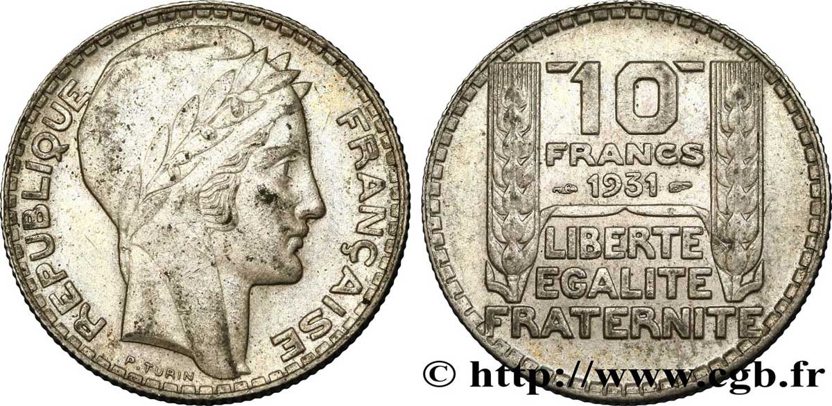 10 francs Turin 1931  F.360/4 TTB48 