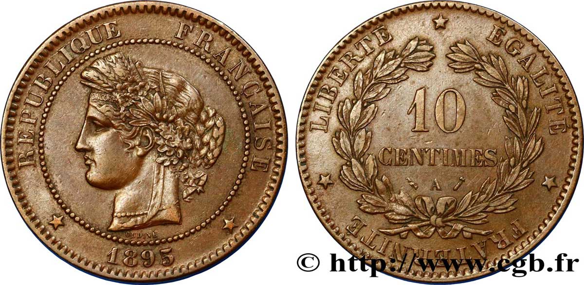 10 centimes Cérès 1895 Paris F.135/40 TTB48 