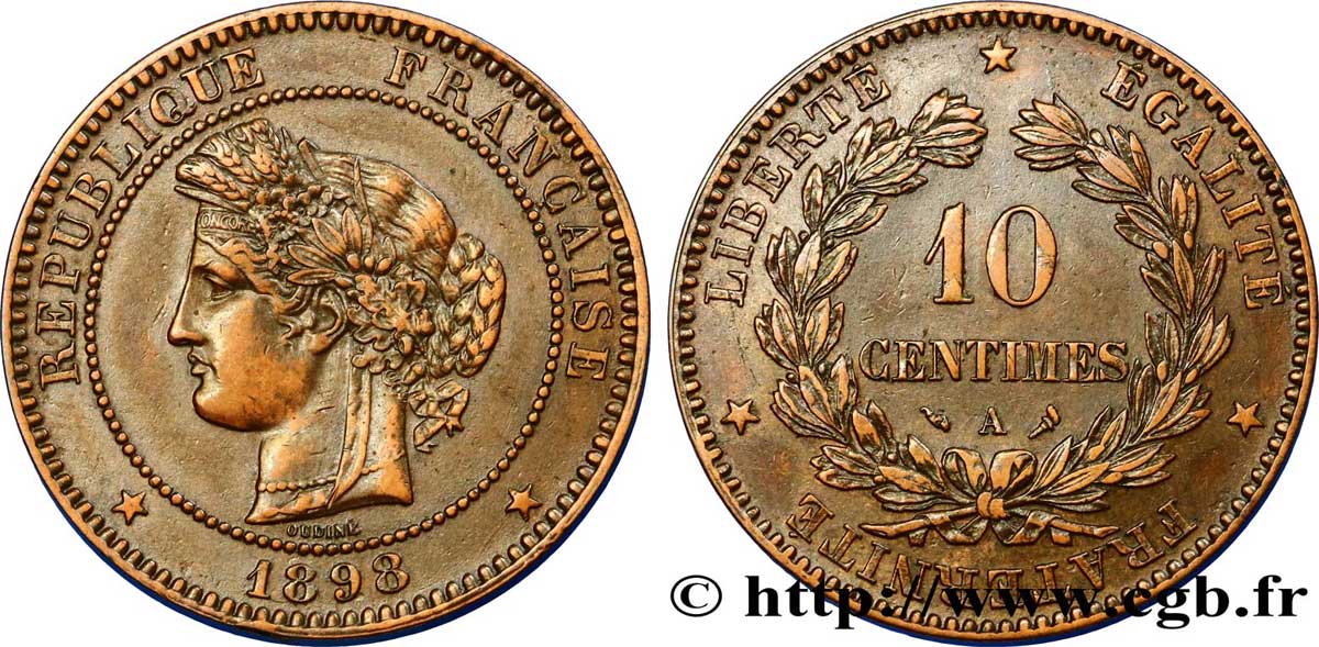 10 centimes Cérès 1898 Paris F.135/45 TTB45 
