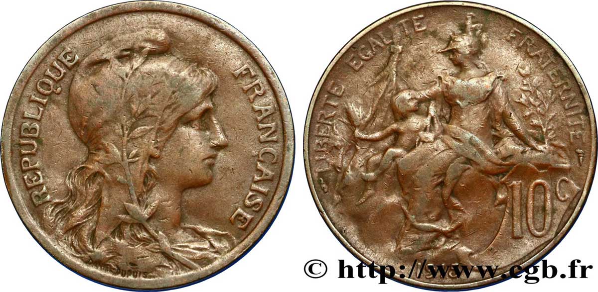 10 centimes Daniel-Dupuis 1915  F.136/25 TB35 