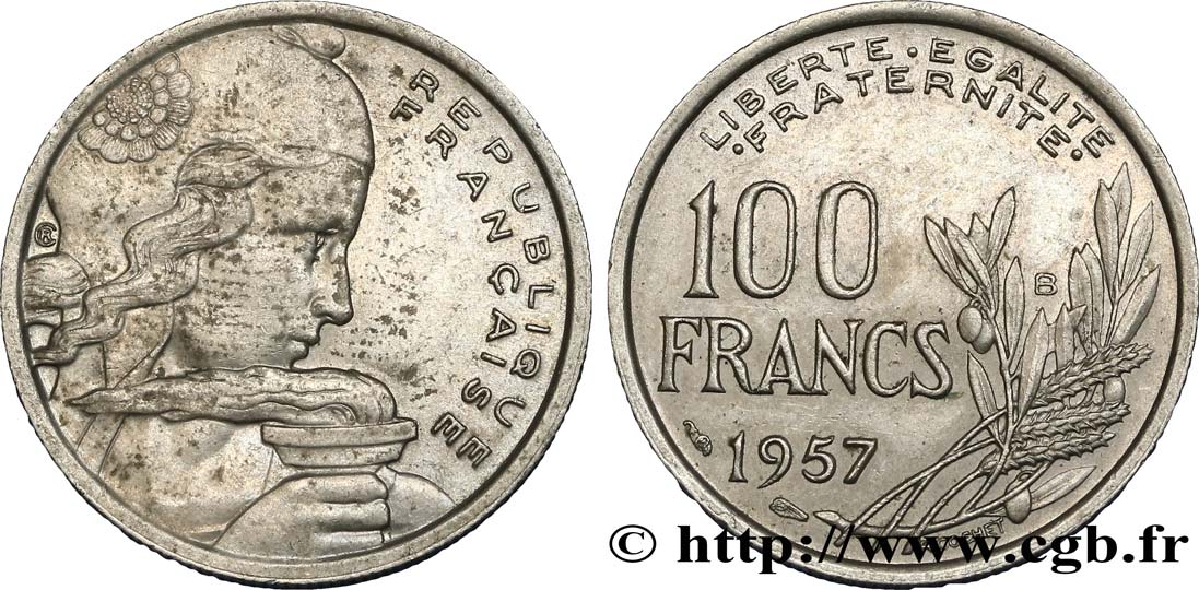 100 francs Cochet 1957 Beaumont-le-Roger F.450/11 BB45 