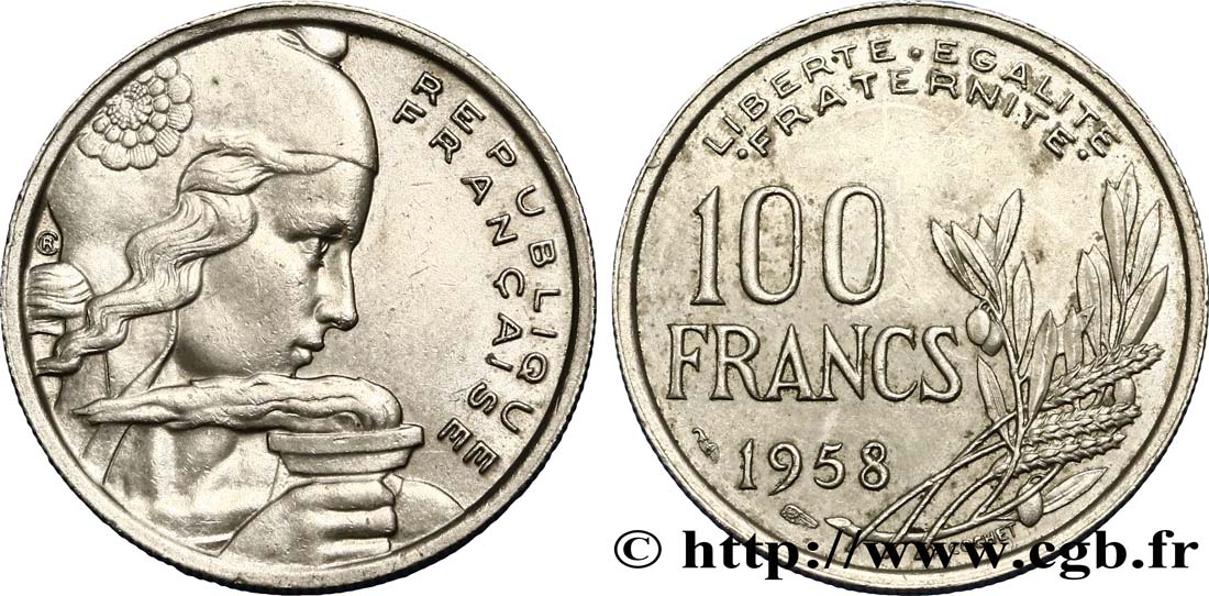 100 francs Cochet 1958  F.450/12 XF48 