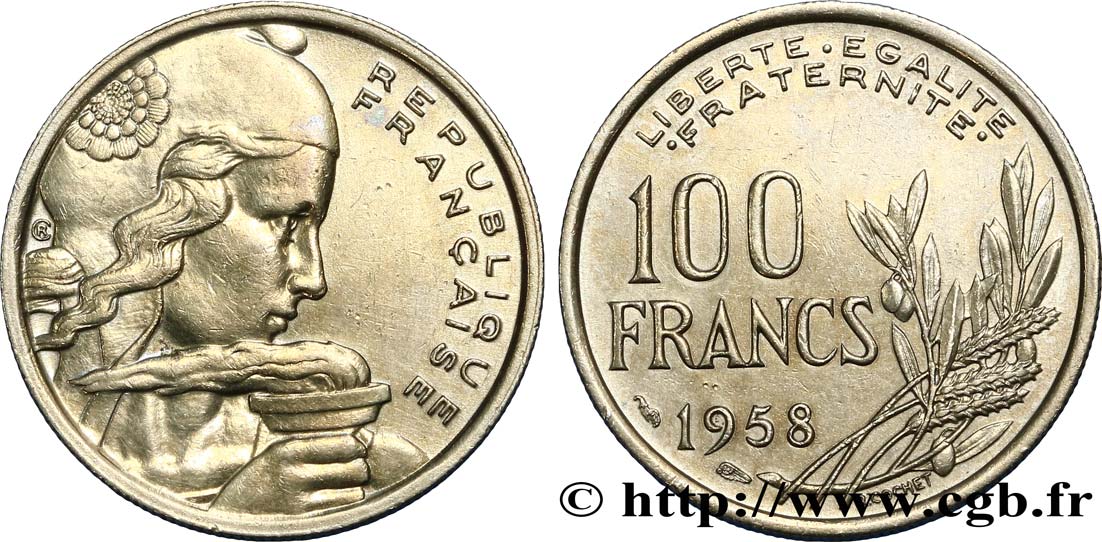 100 francs Cochet 1958  F.450/12 q.SPL 