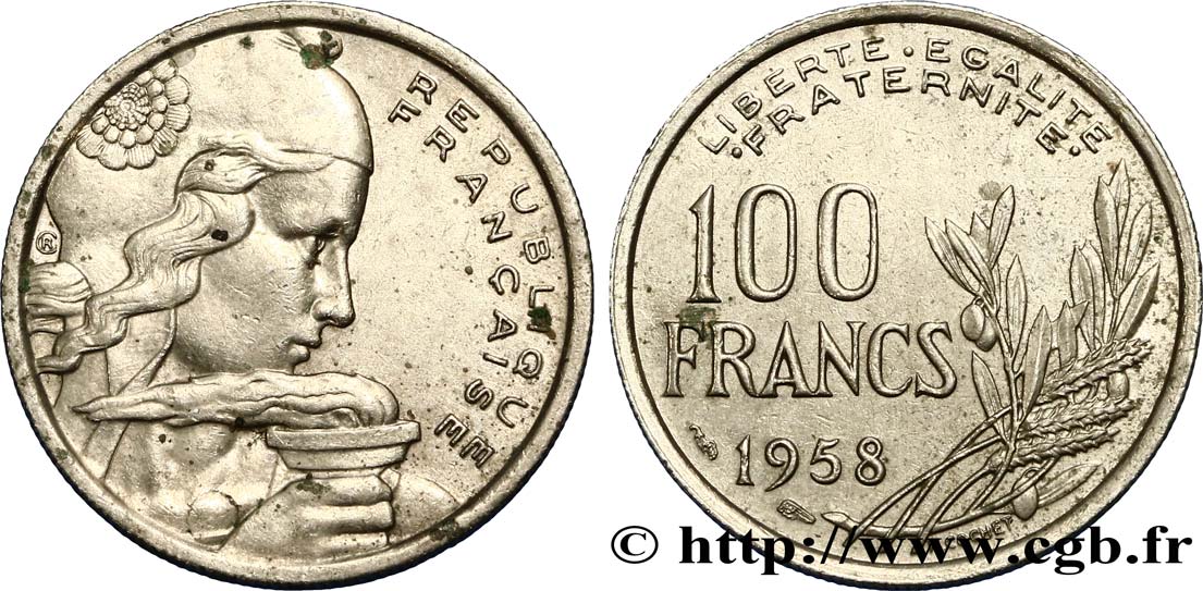 100 francs Cochet 1958  F.450/12 XF40 