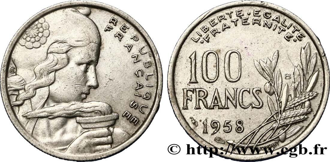 100 francs Cochet 1958 Beaumont-le-Roger F.450/14 TTB40 