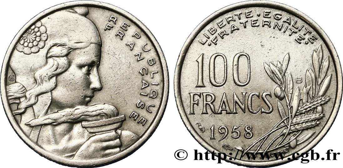 100 francs Cochet 1958 Beaumont-le-Roger F.450/14 TTB40 