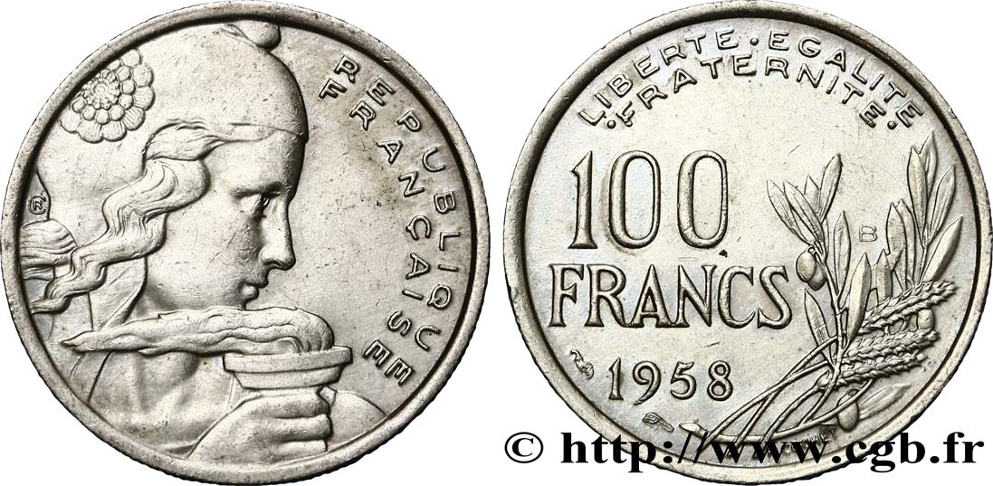 100 francs Cochet 1958 Beaumont-le-Roger F.450/14 TTB45 