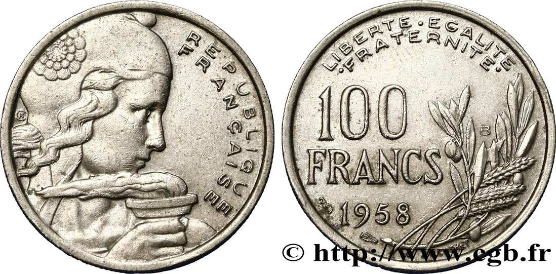 100 francs Cochet 1958 Beaumont-le-Roger F.450/14 TTB40 