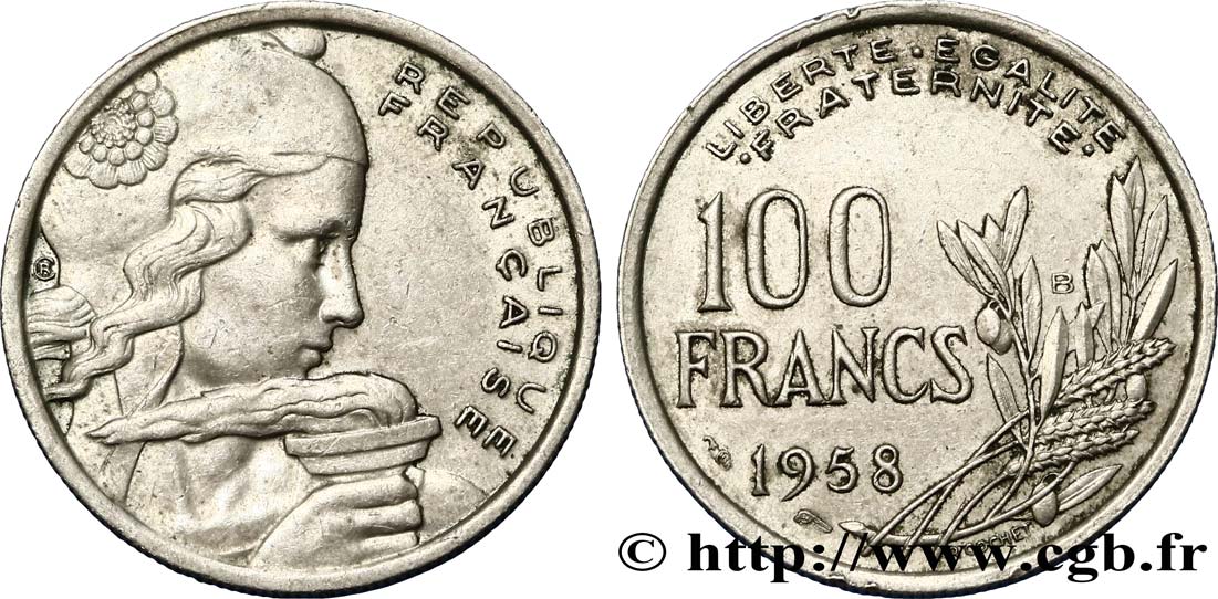 100 francs Cochet 1958 Beaumont-le-Roger F.450/14 TTB40 