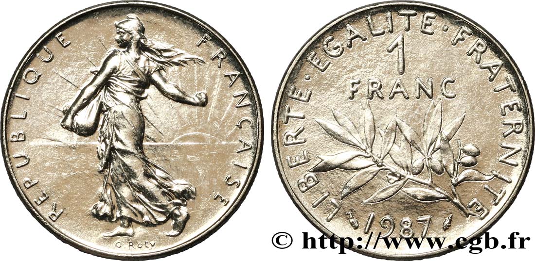 1 franc Semeuse, nickel 1987 Pessac F.226/32 SPL60 