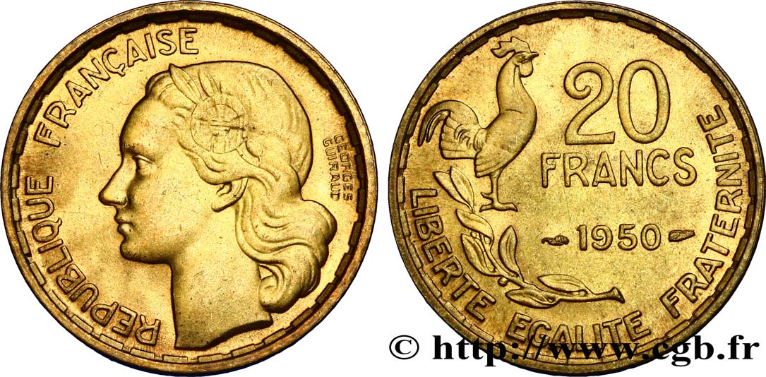 20 francs Georges Guiraud 1950  F.401/1 MS62 