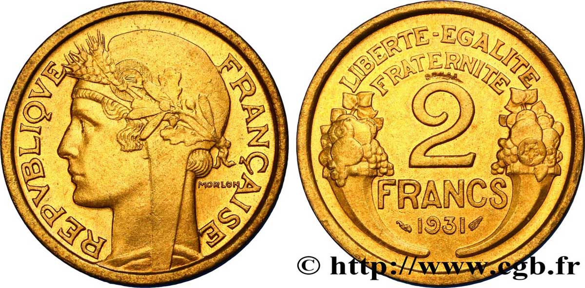 Essai de 2 francs Morlon 1931  F.268/1 EBC 