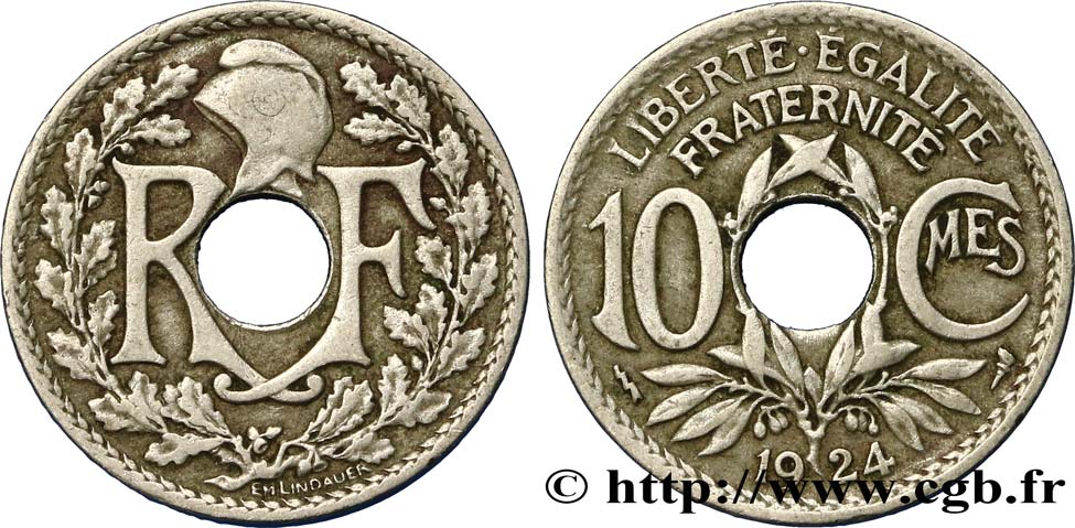 10 centimes Lindauer 1924 Poissy F.138/11 VF35 