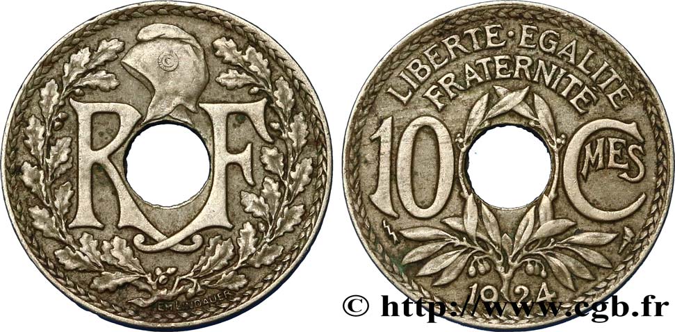 10 centimes Lindauer 1924 Poissy F.138/11 XF40 