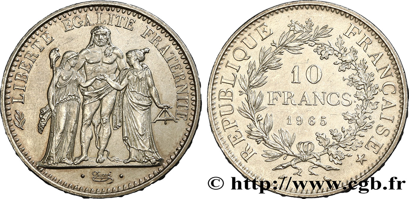10 francs Hercule 1965  F.364/3 SUP55 
