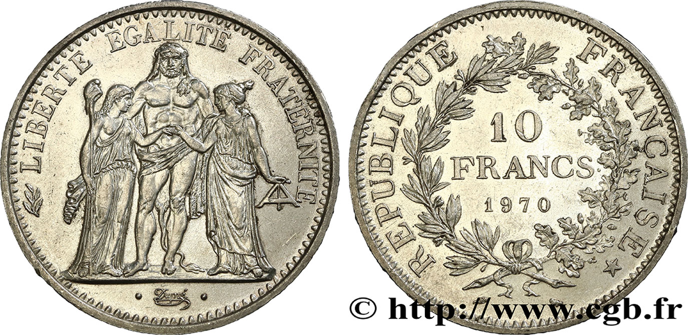10 francs Hercule 1970  F.364/9 SUP55 