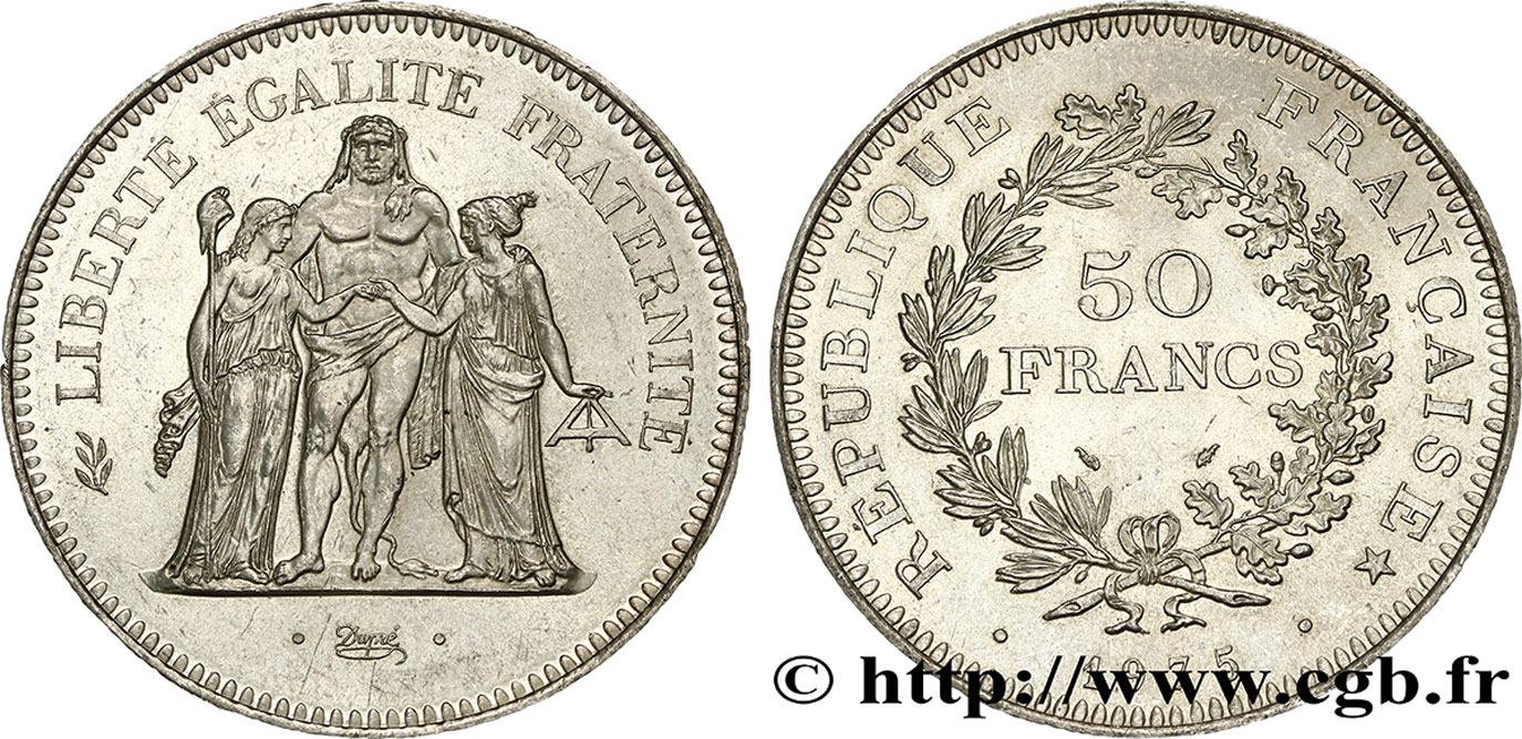 50 francs Hercule 1975  F.427/3 SUP55 