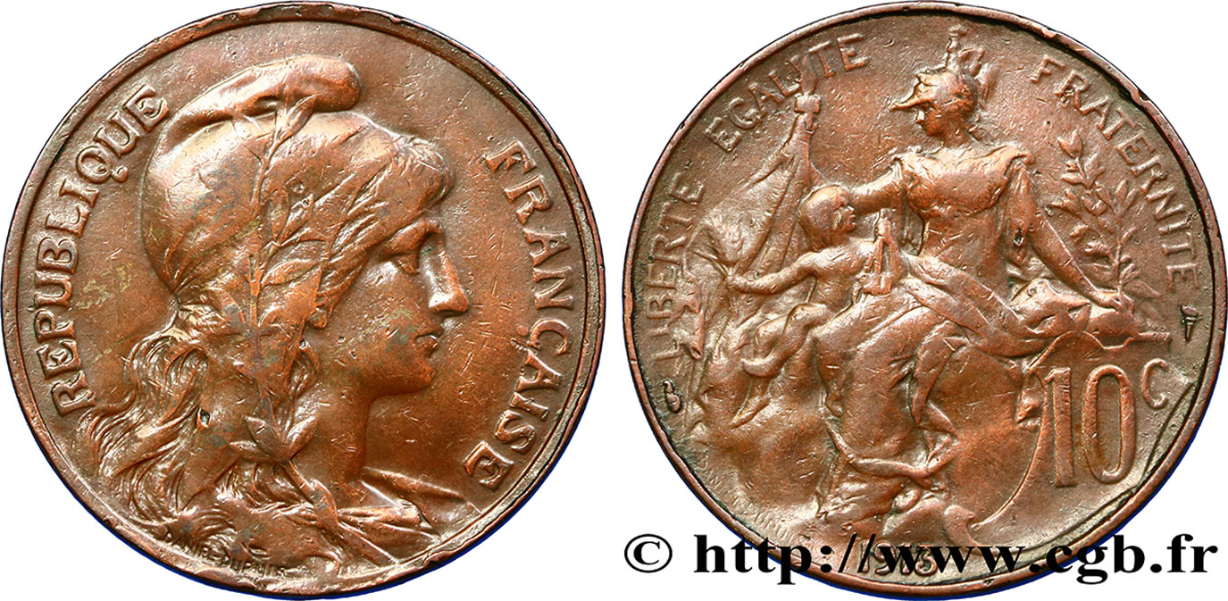 10 centimes Daniel-Dupuis 1913  F.136/22 VF35 