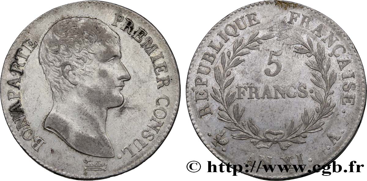 5 francs Bonaparte Premier Consul 1803 Paris F.301/1 TTB42 