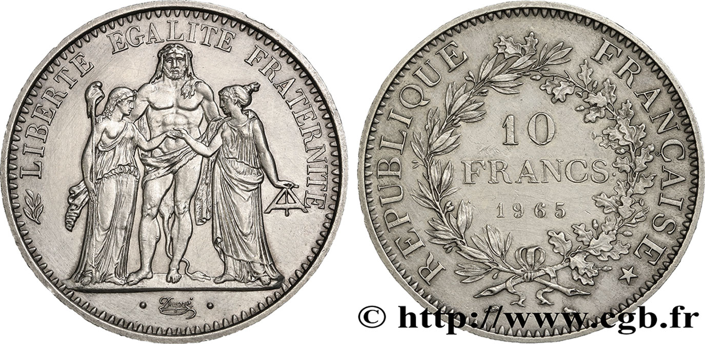10 francs Hercule 1965  F.364/3 SUP55 