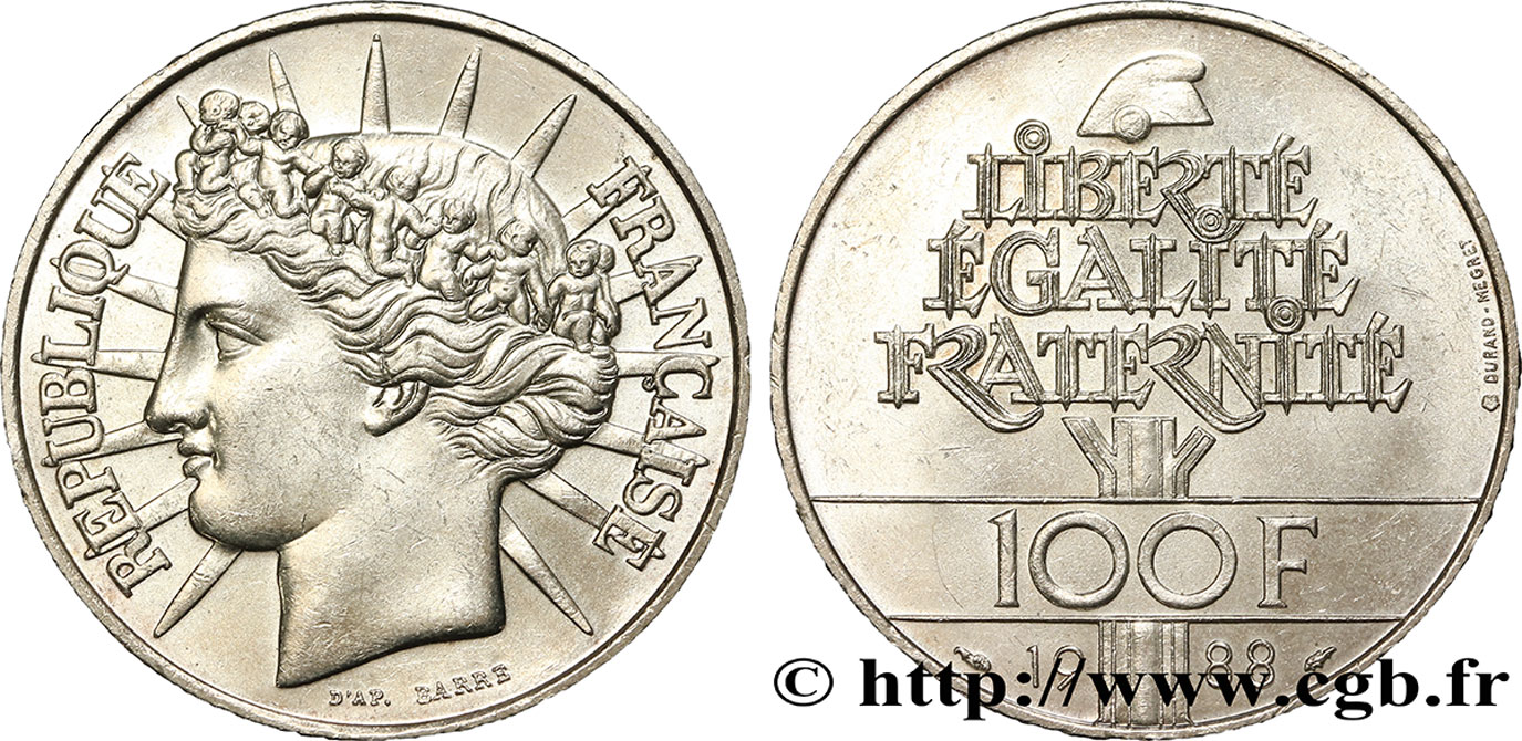 100 francs Fraternité 1988  F.456/2 AU 