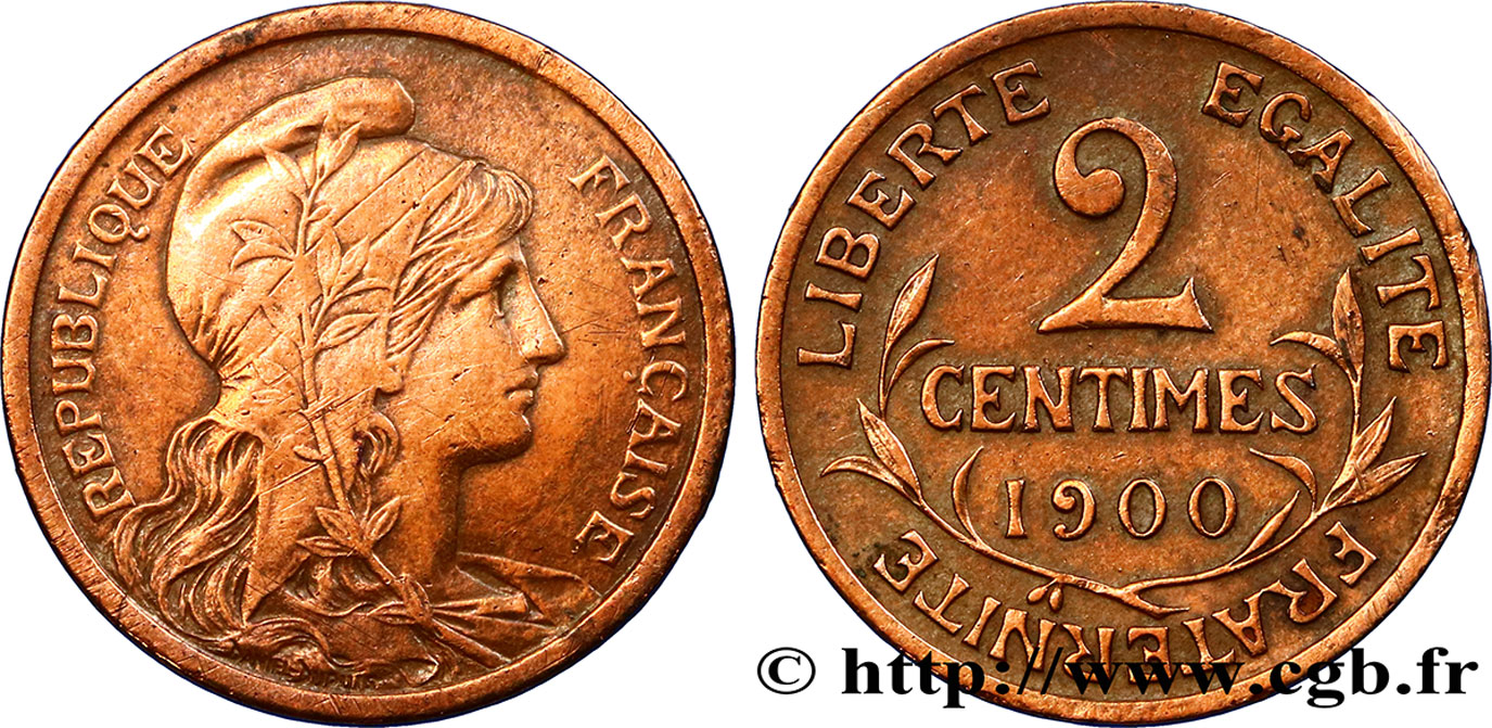 2 centimes Daniel-Dupuis 1900 Paris F.110/4 BC35 