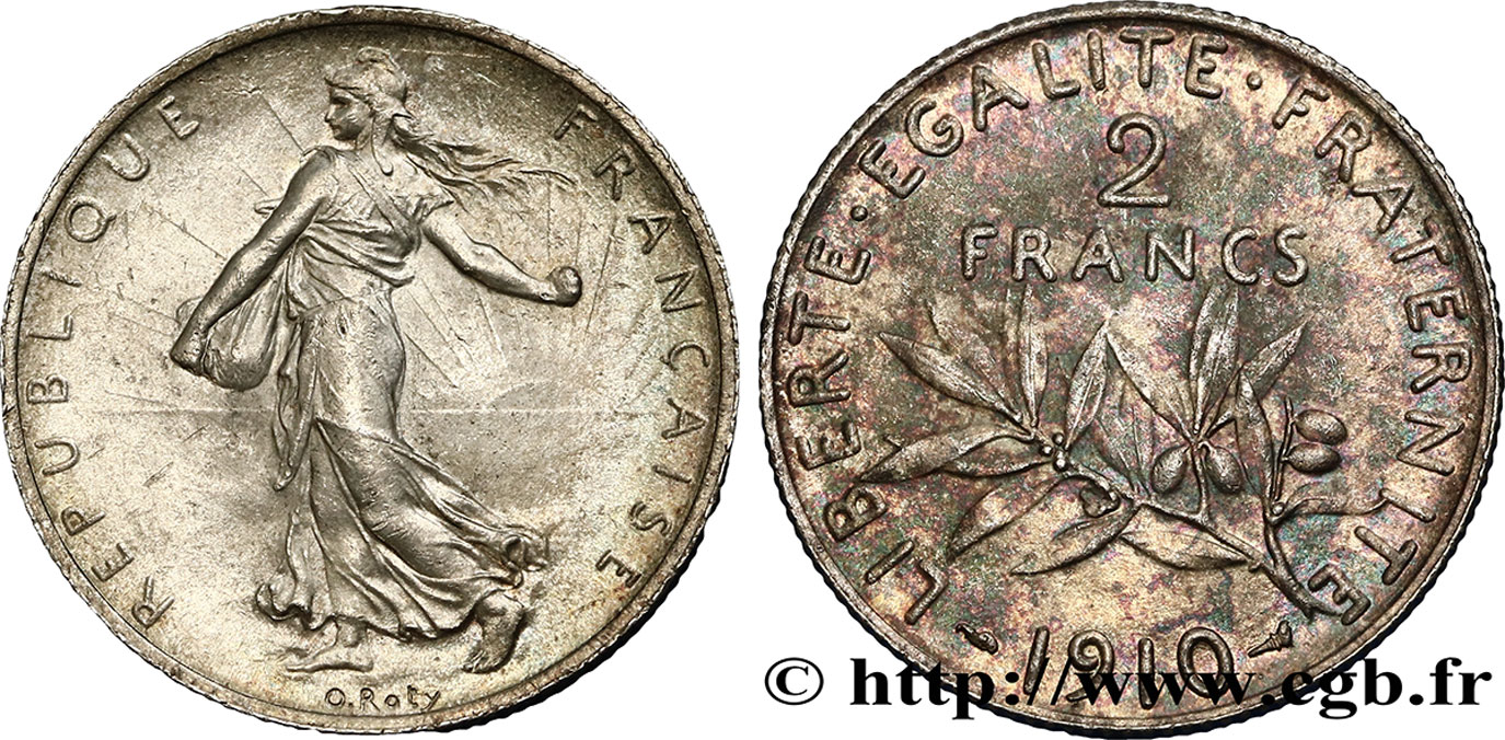 2 francs Semeuse 1910  F.266/12 SPL60 