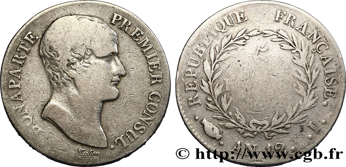 5 francs Bonaparte Premier Consul 1804 Limoges F.301/16 F12 