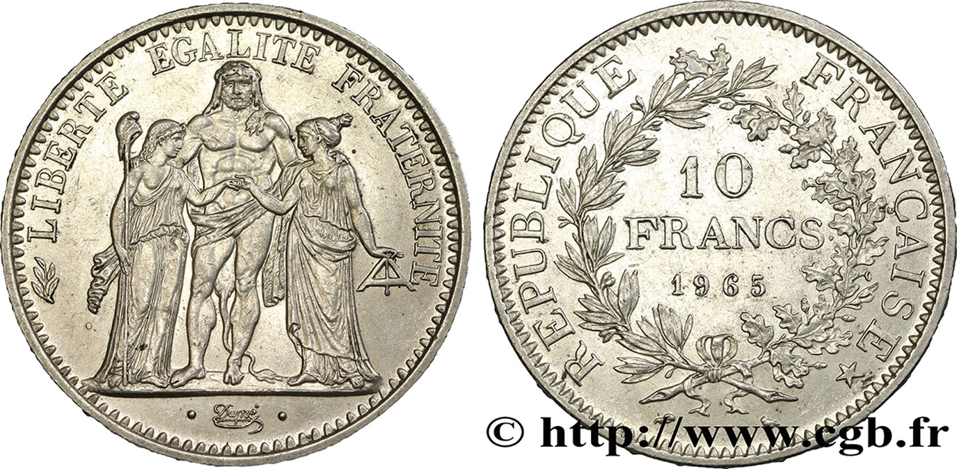 10 francs Hercule 1965  F.364/3 SUP55 