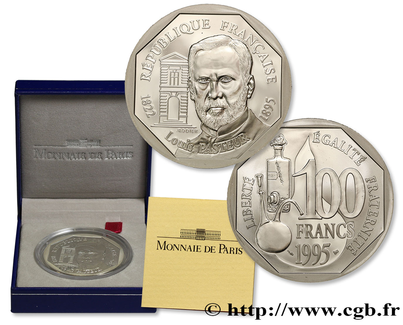 Belle Épreuve 100 francs - Louis Pasteur 1995 Paris F5.1657 1 FDC 