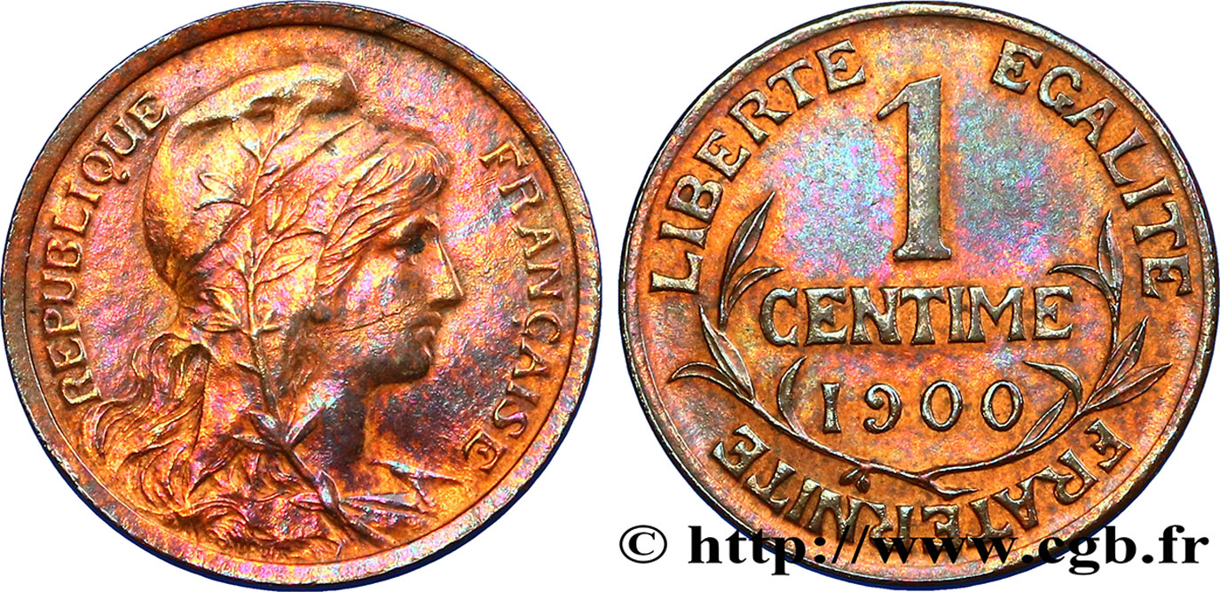 1 centime Daniel-Dupuis 1900 Paris F.105/4 TTB 