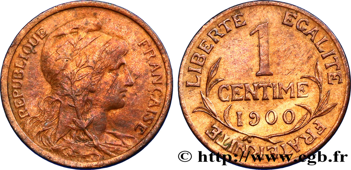 1 centime Daniel-Dupuis 1900 Paris F.105/4 TB38 