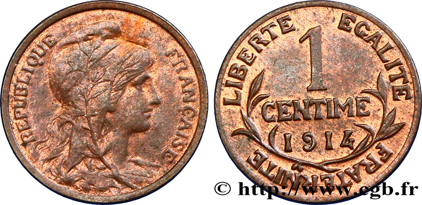 1 centime Daniel-Dupuis 1914 Paris F.105/16 AU55 