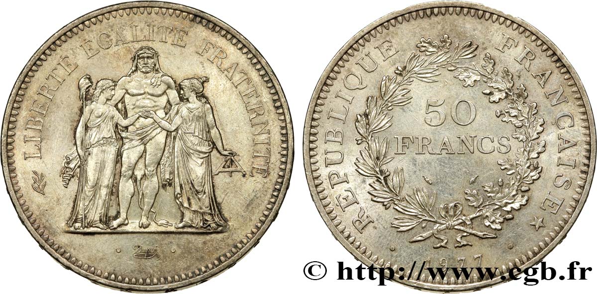 50 francs Hercule 1977  F.427/5 SUP 