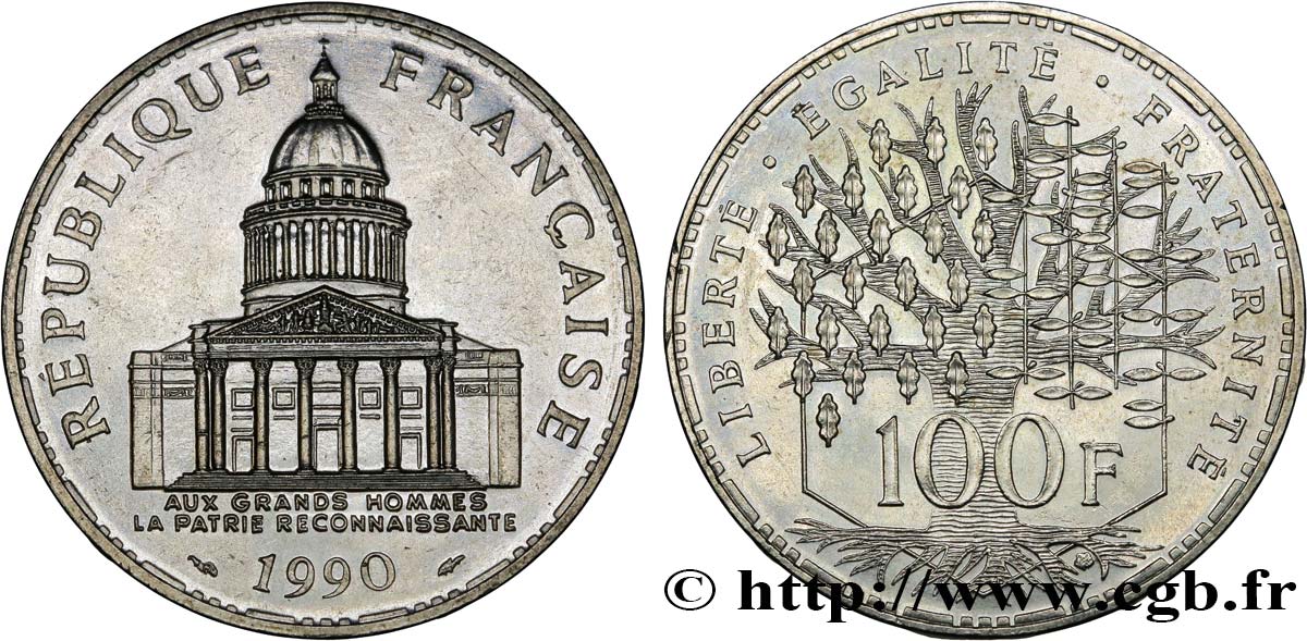100 francs Panthéon 1990  F.451/10 SUP58 