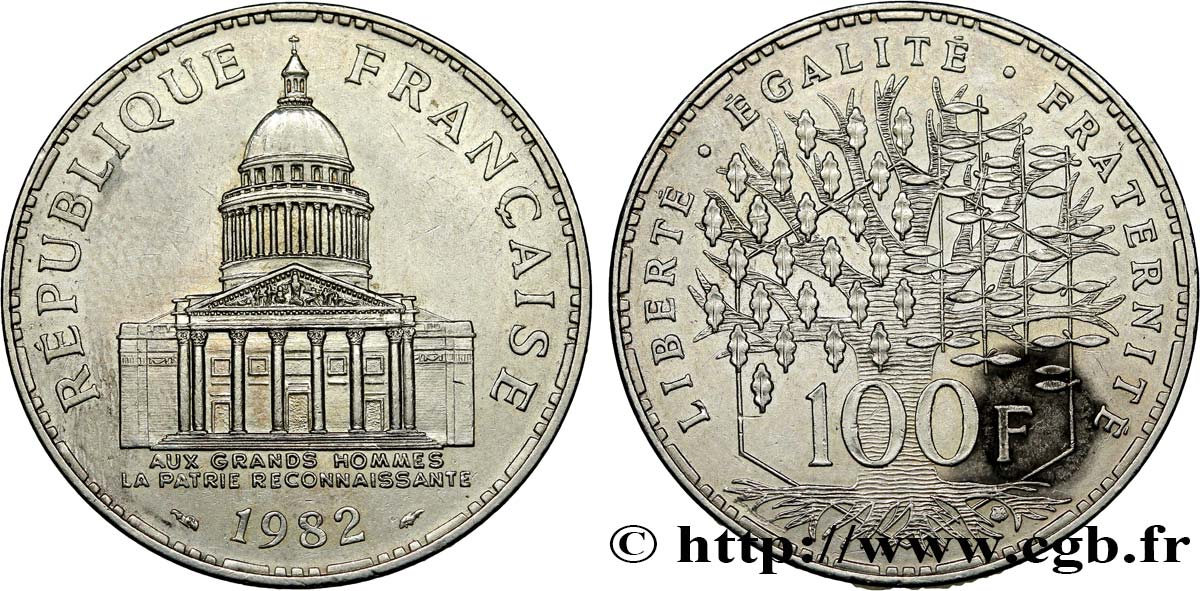100 francs Panthéon 1982  F.451/2 SUP55 