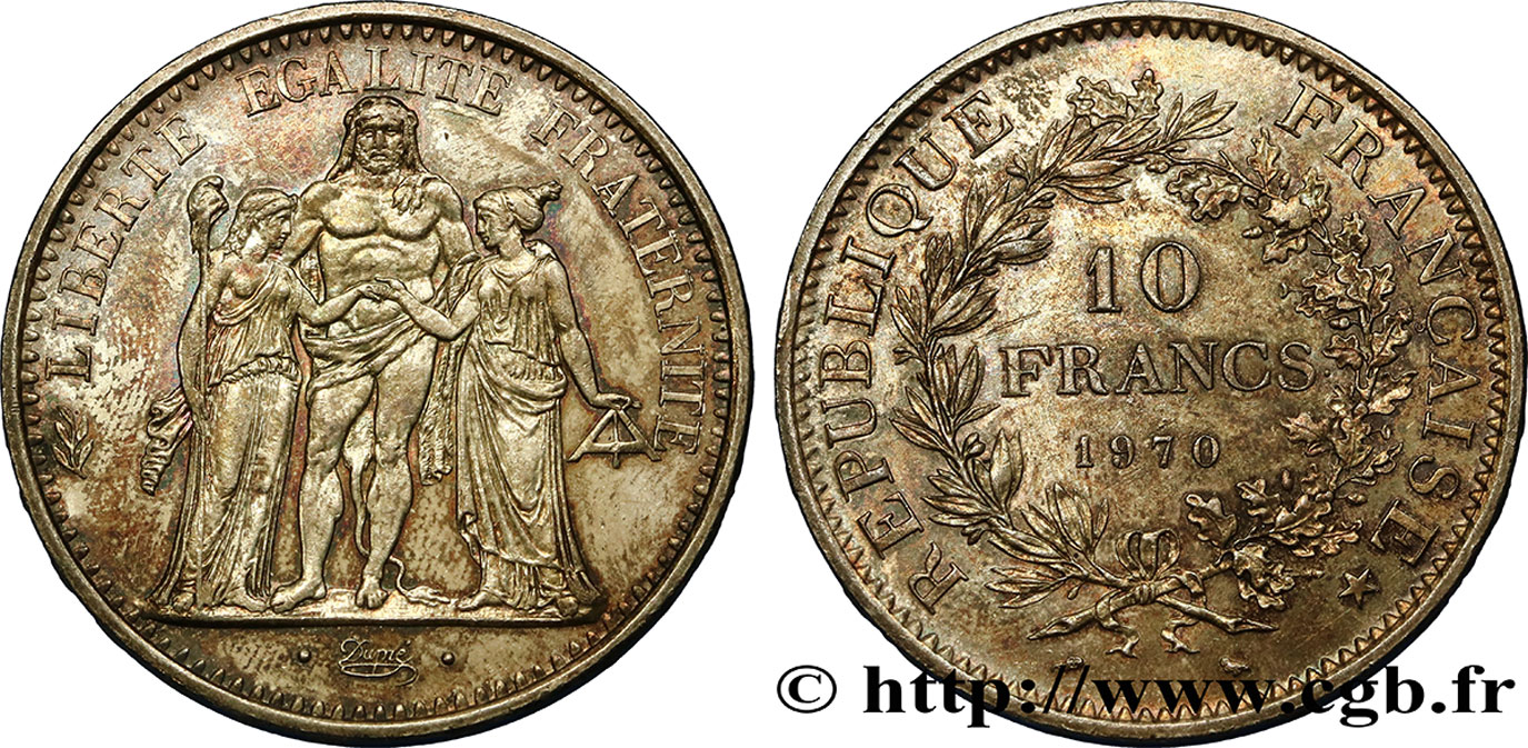 10 francs Hercule 1970  F.364/9 AU50 
