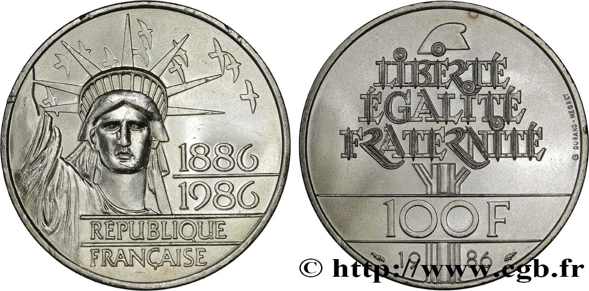 100 francs Liberté (Statue de la) 1986  F.454/2 SUP55 