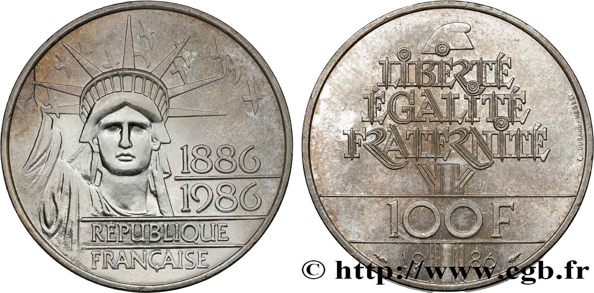 100 francs Liberté (Statue de la) 1986  F.454/2 SUP55 