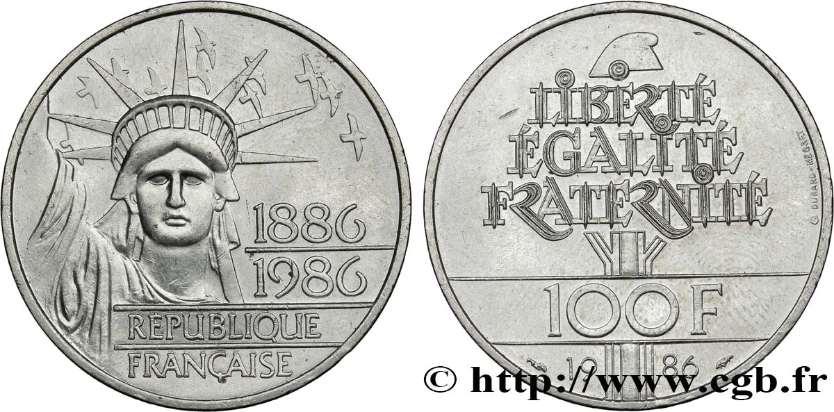 100 francs Liberté (Statue de la) 1986  F.454/2 SUP55 