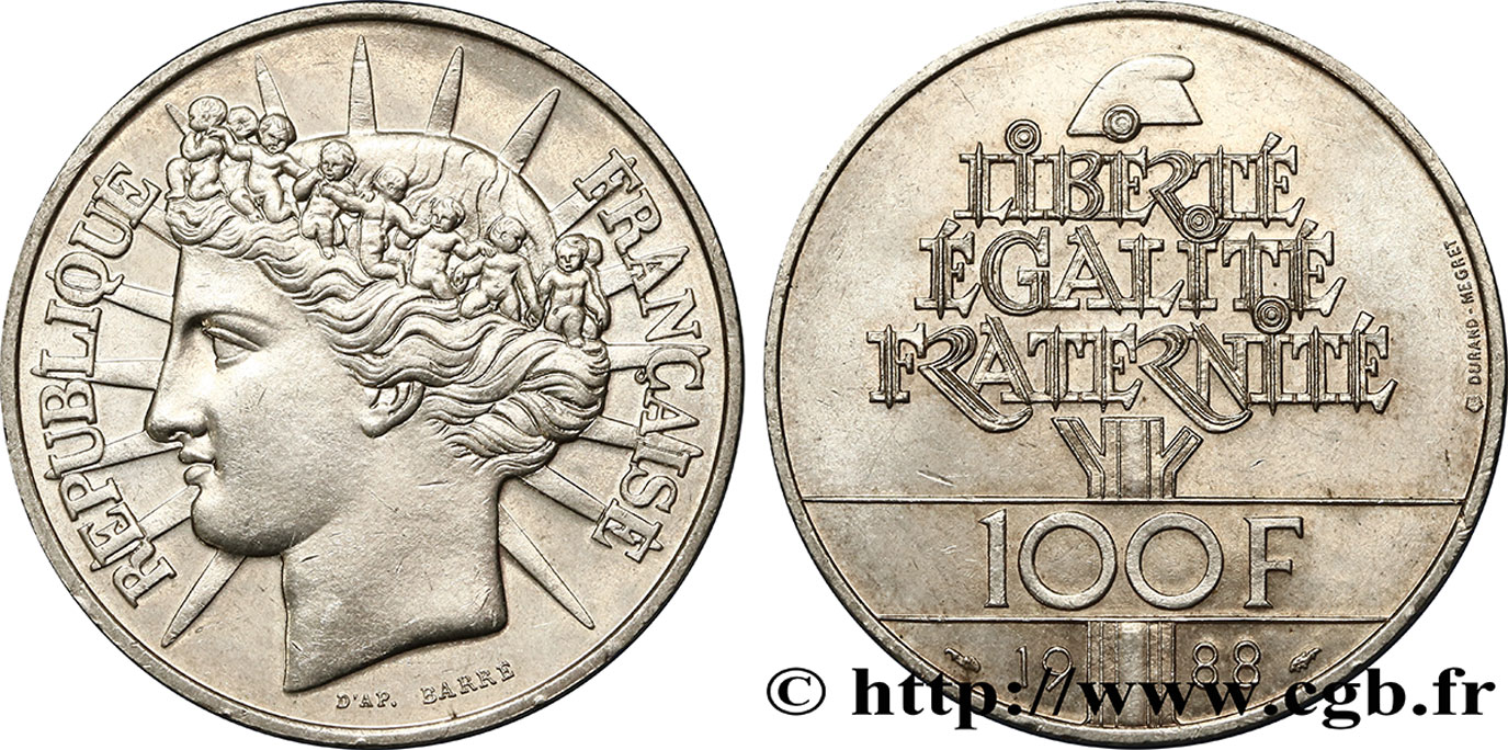 100 francs Fraternité 1988  F.456/2 SUP 