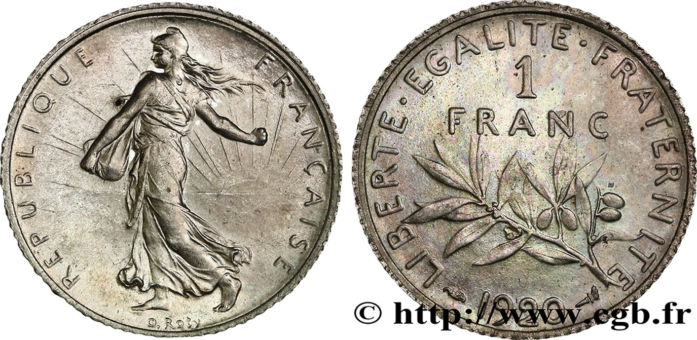 1 franc Semeuse 1920 Paris F.217/26 MS60 