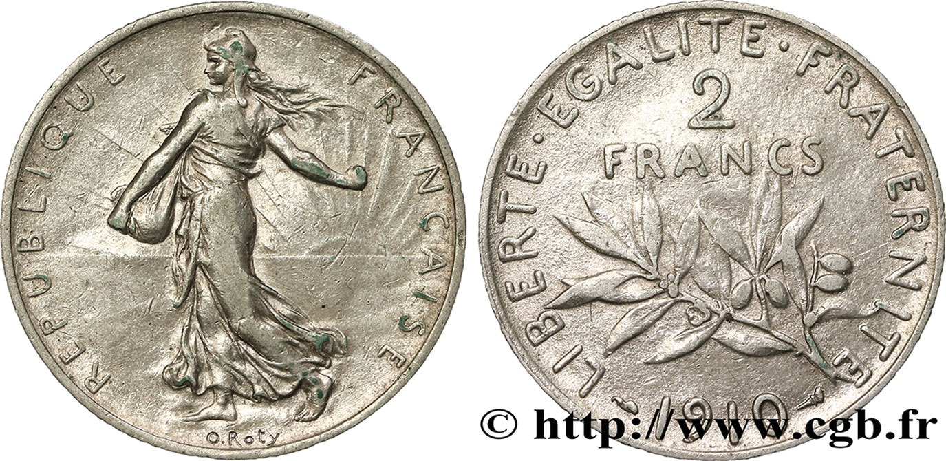 2 francs Semeuse 1910  F.266/12 TB30 